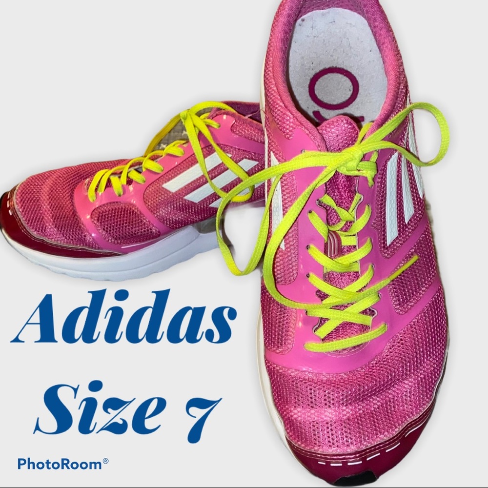Adidas woman’s sneaker size 7 pink feather weight